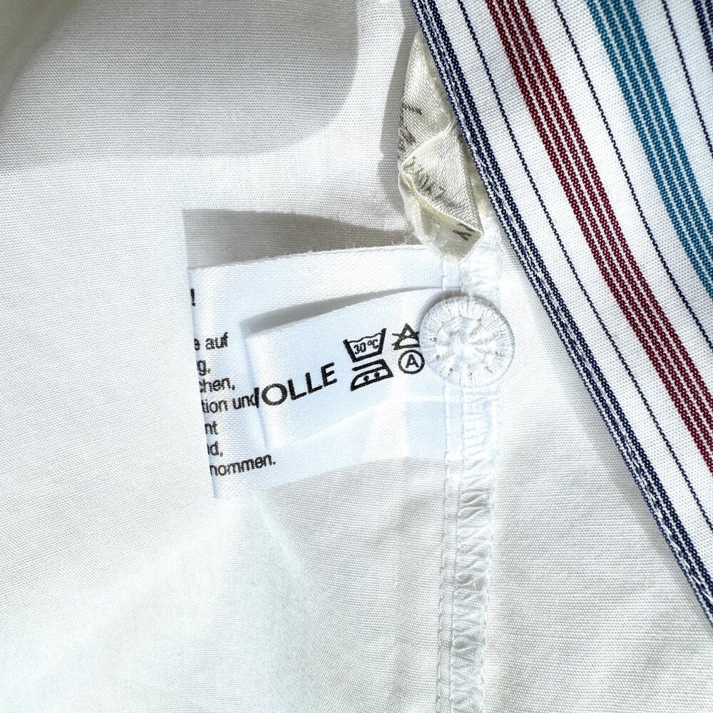 HESS FRACKMANN Trachten White Cotton Embroidered Blouse 36 - Picture 7 of 8